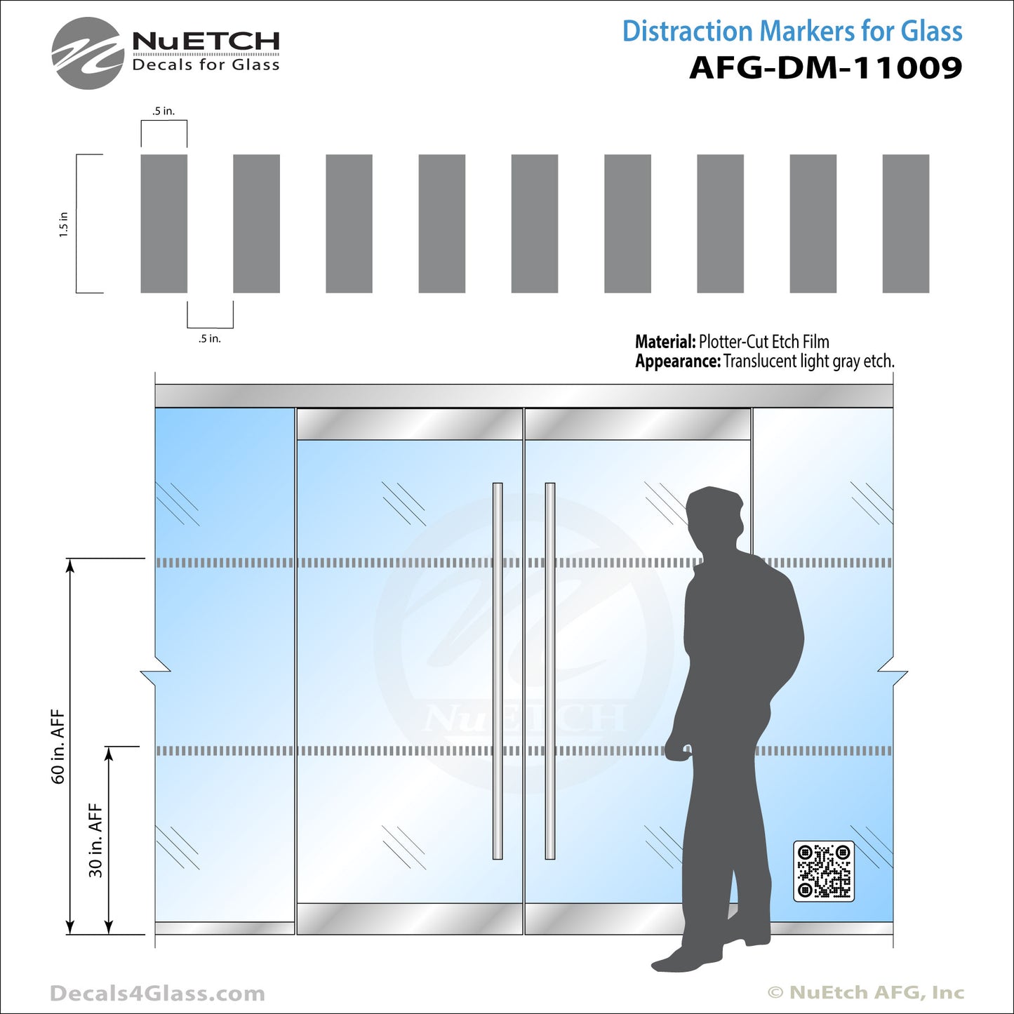Rectangles (.5 x 1.5 - .5in) Safety Marker AFG-DM-11009