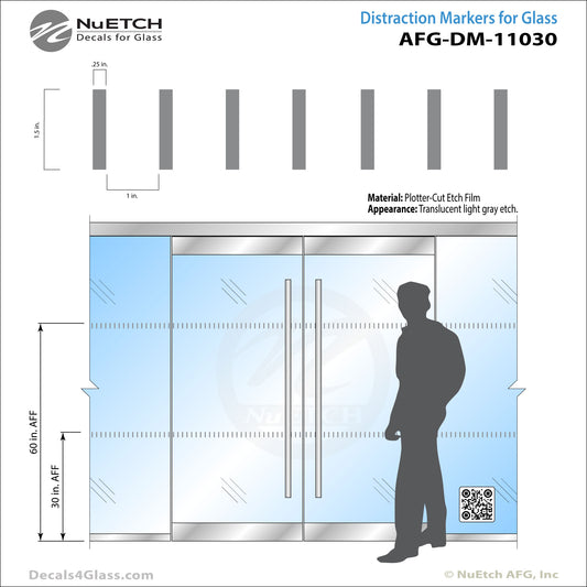 Rectangles (.25 x 1.5 - 1 in) Safety Marker AFG-DM-11030