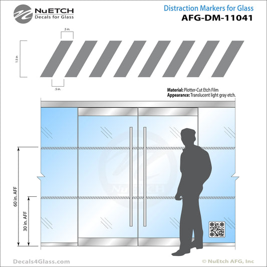 Skewed Rectangles (.5 x 1.5 - .5 in) Safety Marker AFG-DM-11041