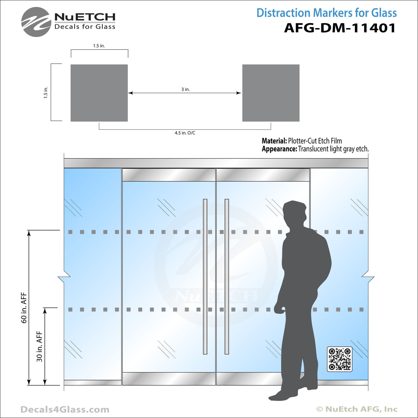 Squares (1.5 Inch 4.5 oc) – Safety Marker AFG-DM-11401