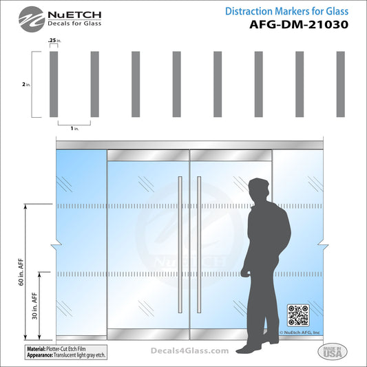 2 Inch Rectangles (.25" x 2" - 1") Safety Marker - AFG-DM-21030