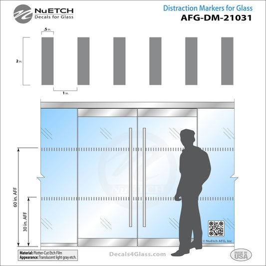 2 Inch Rectangles (.5" x 2" - 1") Safety Marker - AFG-DM-21031