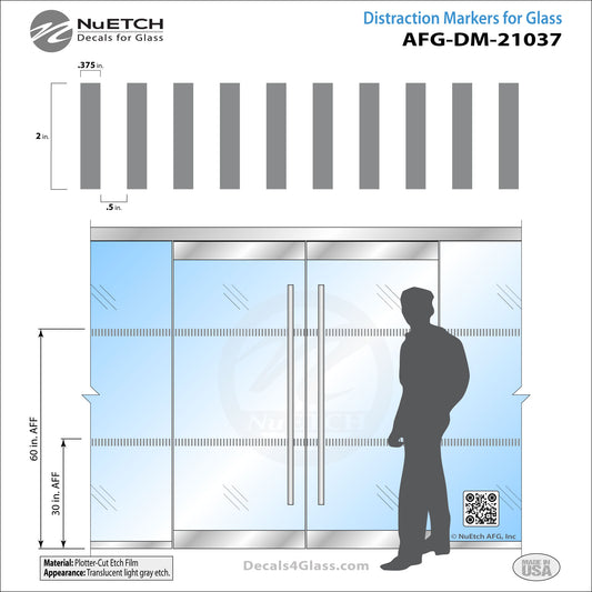 2 Inch Rectangles (.375" x 2" - .5") Safety Marker - AFG-DM-21037