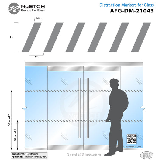 2 Inch Skewed Rectangles (.5" x 2" - 1") Safety Marker - AFG-DM-21043