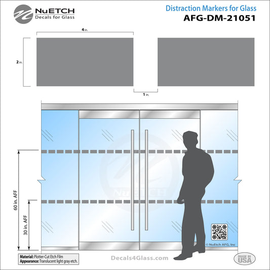 2 inch Rectangle – (4" x 2" - 1") Safety Marker AFG-DM-21051