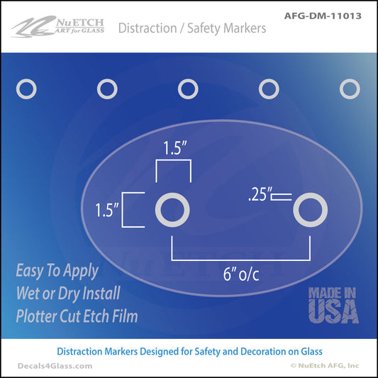Circles (1.5 - 6in OC - .25 OL)– Safety Marker AFG-DM-11013
