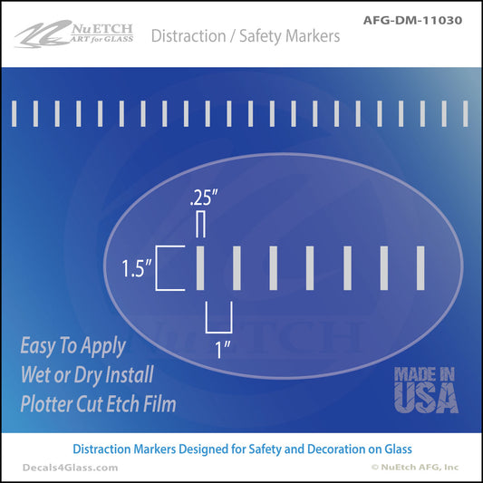 Rectangles (.25 x 1.5 - 1 in) Safety Marker AFG-DM-11030