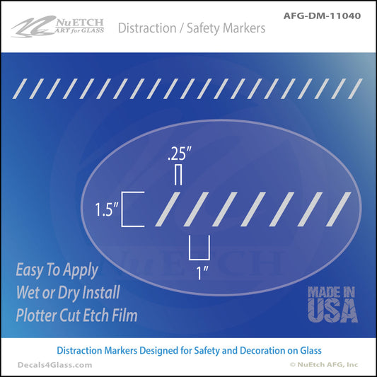 Skewed Rectangles (.25 x 1.5 - 1 in) Safety Marker AFG-DM-11040