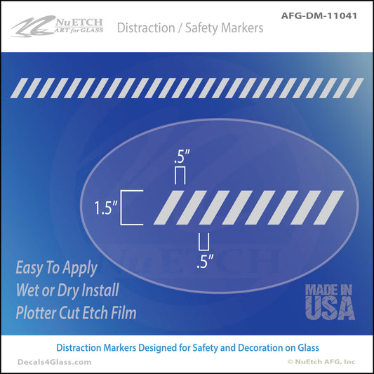 Skewed Rectangles (.5 x 1.5 - .5 in) Safety Marker AFG-DM-11041