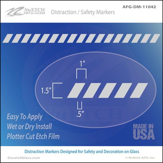 Skewed Rectangles (1 x 1.5 - .5 in) Safety Marker AFG-DM-11042
