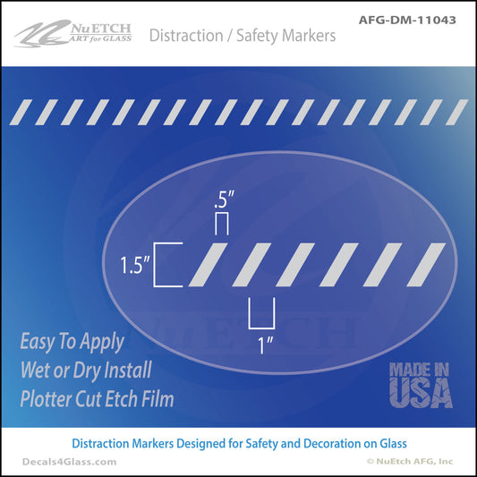 Skewed Rectangles (.5 x 1.5 - 1 in) Safety Marker AFG-DM-11043