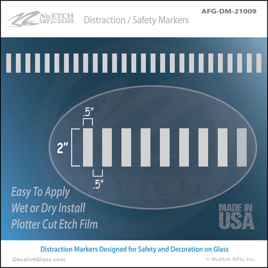 2 Inch Rectangles (.5" x 2" - .5") Safety Marker - AFG-DM-21009