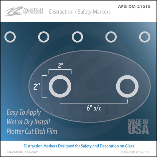 2 Inch OL Circles (6 in. on center) Safety Marker - AFG-DM-21013