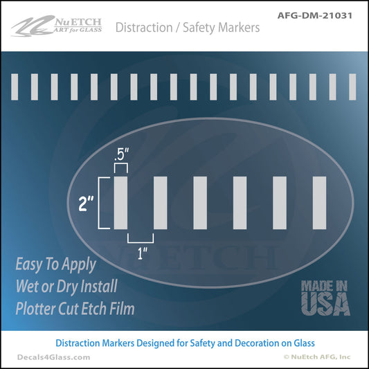 2 Inch Rectangles (.5" x 2" - 1") Safety Marker - AFG-DM-21031