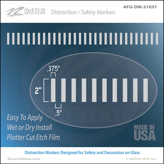 2 Inch Rectangles (.375" x 2" - .5") Safety Marker - AFG-DM-21037