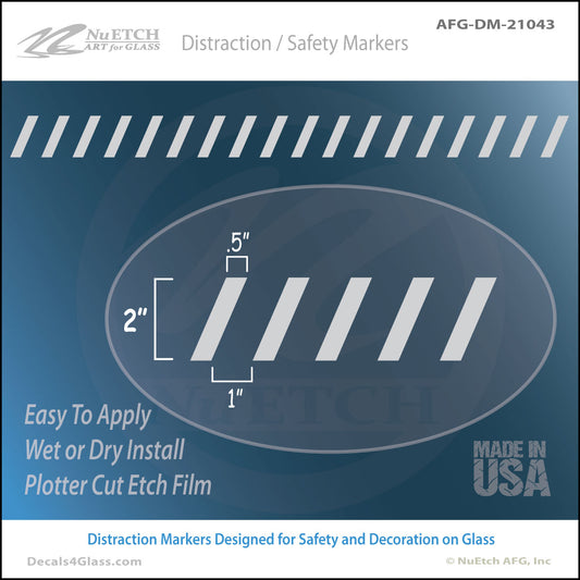 2 Inch Skewed Rectangles (.5" x 2" - 1") Safety Marker - AFG-DM-21043